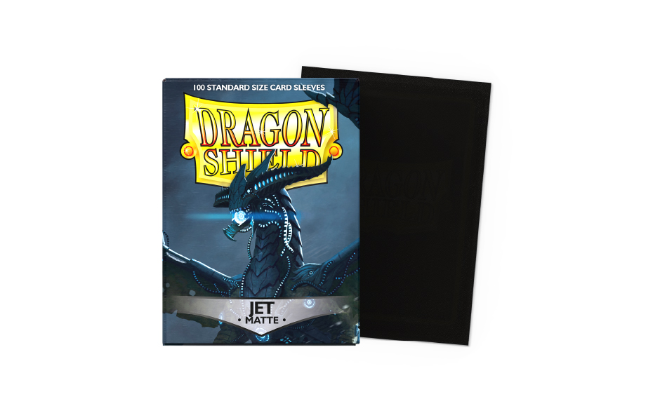 Dragon Shield 100 - Standard Deck Protector Sleeves - Matte Jet - AT-11024